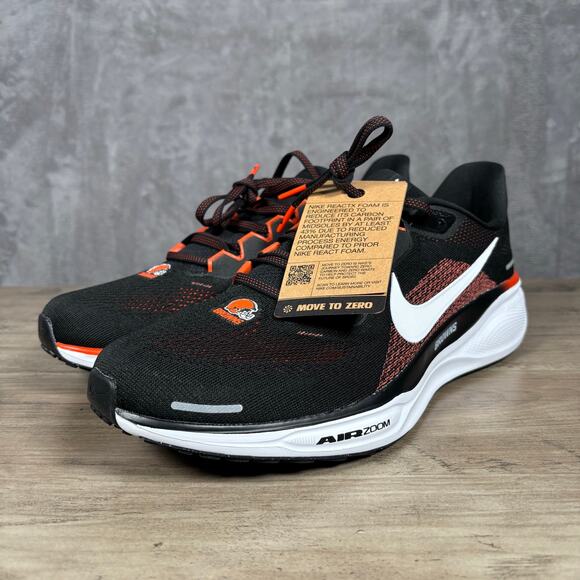 Nike Air Zoom Pegasus 41 Cleveland Browns Men’s 11 Black/Orange NWT - Picture 1 of 10